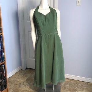 Green Alfred Angelo Halter Dress Size 14